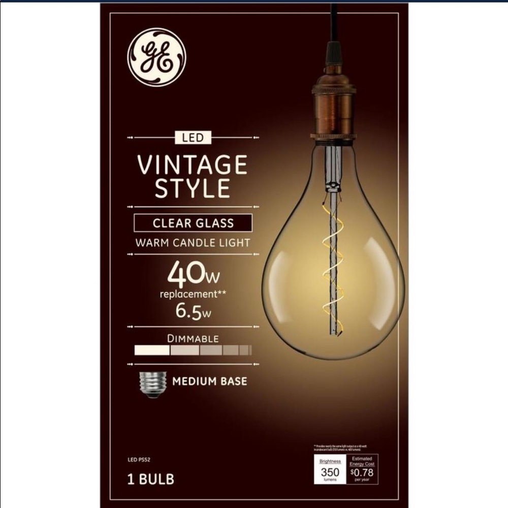 LED Vintage Style Bulb Warm 40 Watt Medium Base